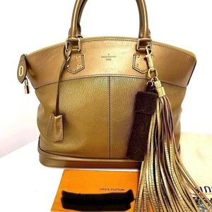 Bronze Suhali Lock it MM 2008 with Runway calfskin rainbow tassel in bronze